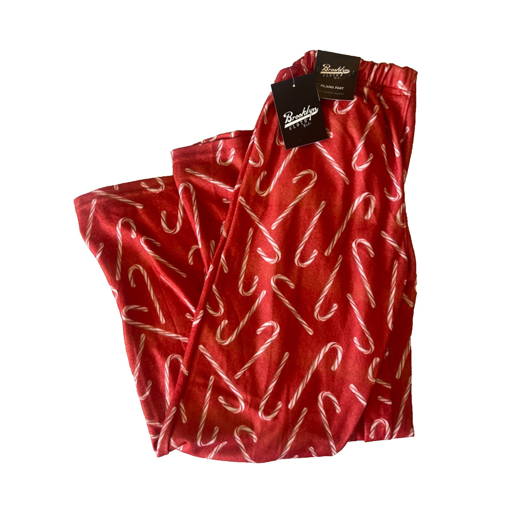 Brooklyn Cloth MFG co. Christmas Candy Cane Pajama Pant Size XL (18/20) NWT